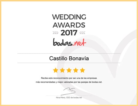 Castillo Bonavía, ganador Wedding Awards 2017 Bodas.net